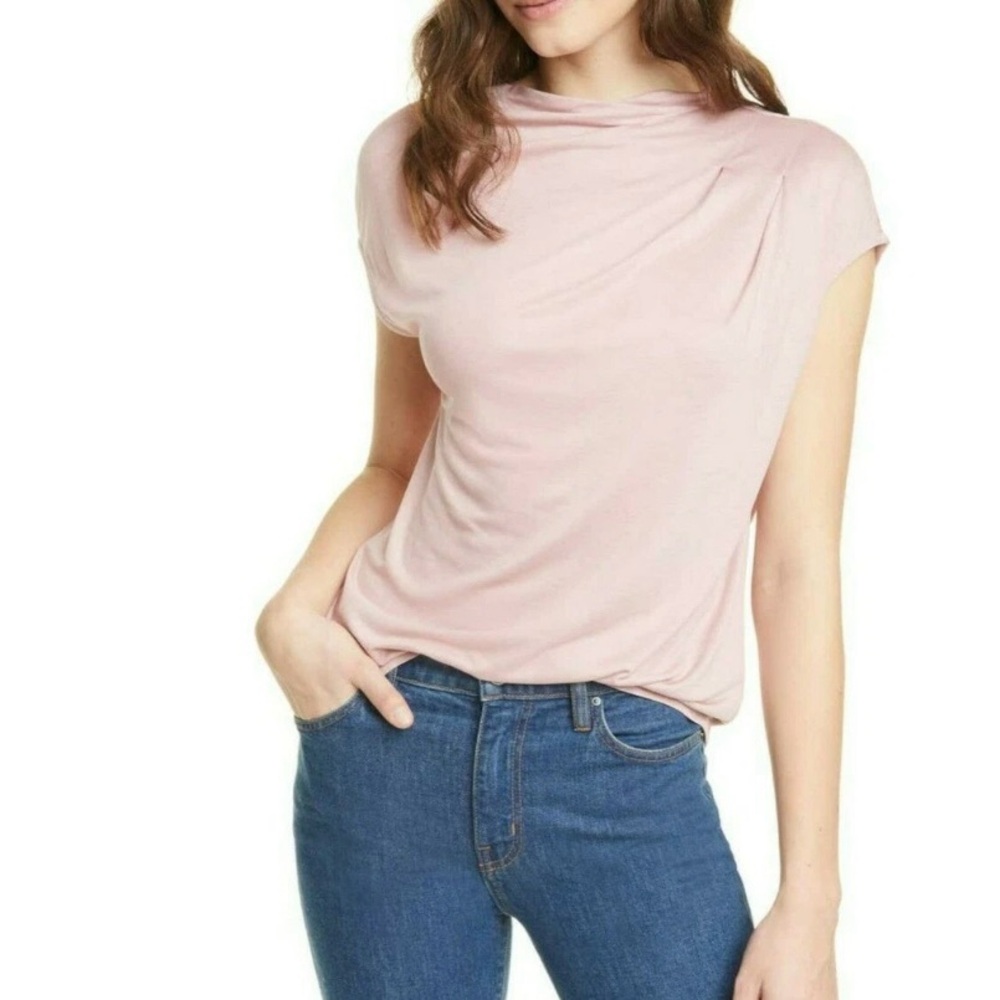 Ted Baker POPEEY White Cowl Neck Jersey Tee Shirt Size 3 (M)